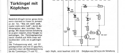 Türklingel mit Köpfchen (LED, Speicher )