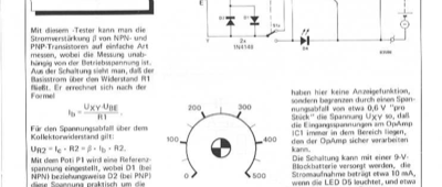 Beta-Tester (Transistor-Stromverstärkung messen)