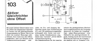 Aktiver Gleichrichter ohne Offset (CA3130)