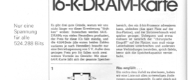 Speicher-Erweiterung (dynamische RAMs 6164)