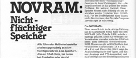 NOVRAM (Nichtflüchtiger Speicher)