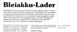 Blei-Akku-Lader