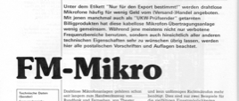 Mikrofon mit FM-Sender