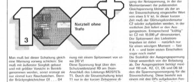 Netzteil ohne Trafo (MOSFET OpAmp)