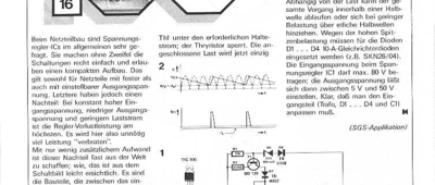 Verlustleistungs-Begrenzer (Spannungsregler, Thyristor)