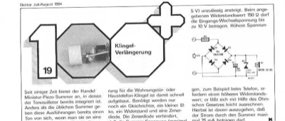 Klingel-Verlängerung (Piezosummer an Klingel)