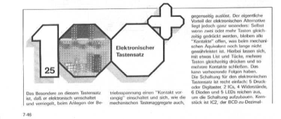 Elektronischer Tastensatz (mit 4028)