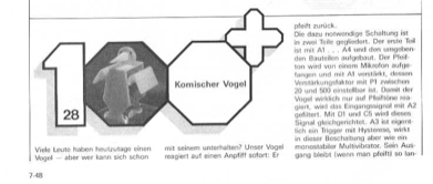 Komischer Vogel (Pfeifton moduliert)