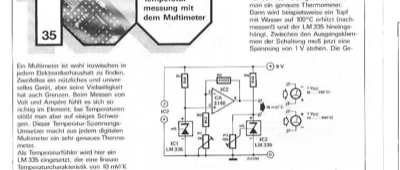 Temperaturmessung mit Multimeter (LM335)