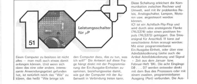 Leistungsschalter für Mikroprozessor (Schalter 2N3055, 74373)