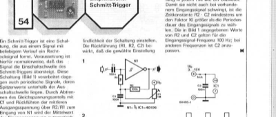 Empfindlicher Schmitt-Trigger (Rückkopplung)