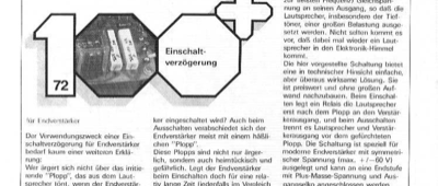 Einschalt-Verzögerung (für Endverstärker)