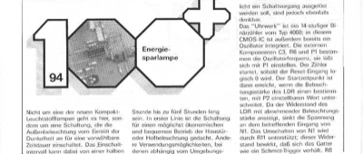 Energie-Sparlampe (Beleuchtung, Lichtgesteuert)