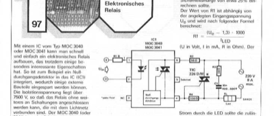 Elektronisches Relais (Optokoppler, Triac, MOC3040)