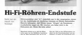 HiFi-Röhren-Endstufe