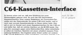 Kassetten-Interface (C64 VC20)