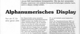 Alphanumerisches Fluoreszenz-Display