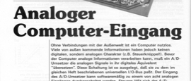 Analoger Computer-Eingang
