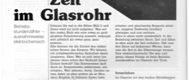 Zeit im Glasrohr