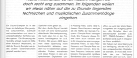 Sound-Sampling und digitale Synthese