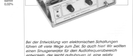 Digitaler Sinusgenerator (20Hz-20kHz 0,02% Klirrfaktor)