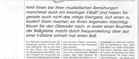 Oktavider (E-Gitarre Frequenzteilung zur Basserzeugung)