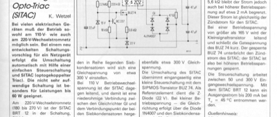 Automatische Spannungsumschaltung mit Opto-Triac (SITAC)