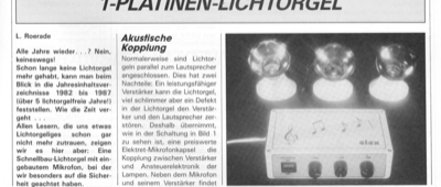 1-Platinen-Lichtorgel mit Std.-Bauteilen (für 3 Lampen)