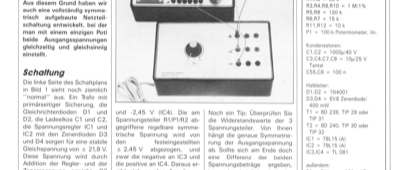 Symmetrisches Netzteil (4,9 - 18V je 100mA)
