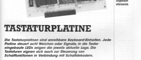 Tastaturplatine (für digitale Modellbahnsteuerung EDITS)