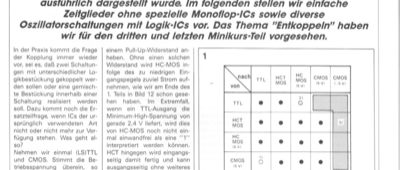 Minikurs Logik-ICs, Teil 2 (Zeitglieder, Oszillatoren)
