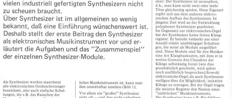  Formant - Der Elektor Musiksynthesizer, Teil 1