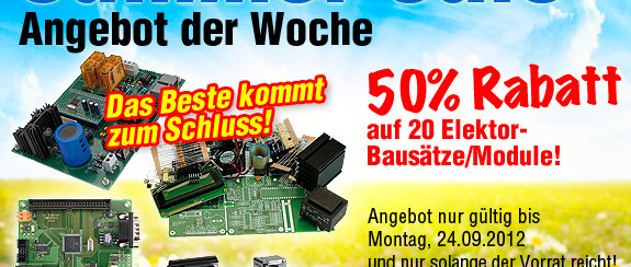 SUMMER SALE: 50% Rabatt auf 20 Bausätze/Module