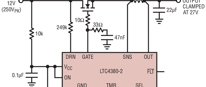 LTC4380 mit integriertem Überspannungsschutz