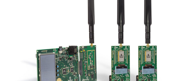 LoRa-Evalkits mit Gateway und zwei Sensorboards