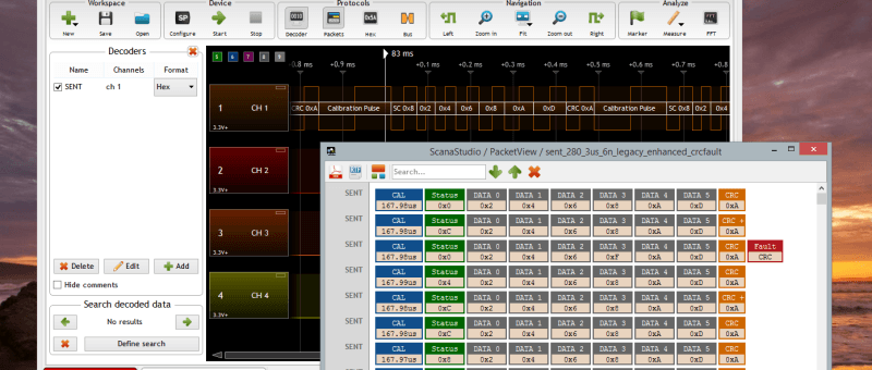 New USB, JTAG and SENT protocols decoders!