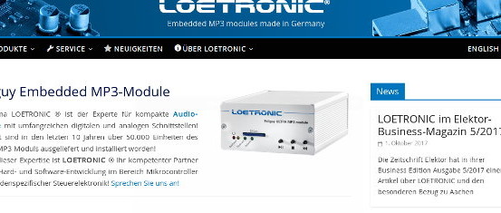 Der neue Internetauftritt der Firma LOETRONIC!