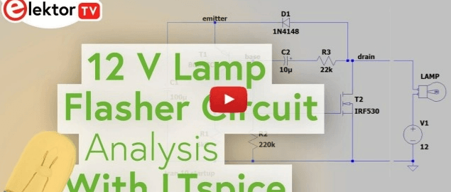 LTspice-Analyse einer 12-V-Lampenblinkschaltung