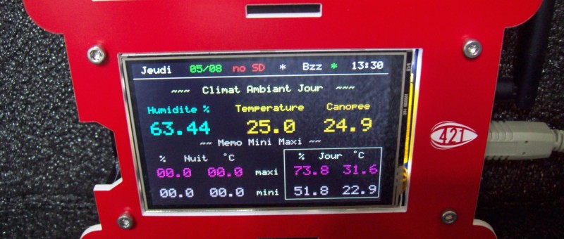 Part 3 : GROW data radio visio logger TFT 3.5"