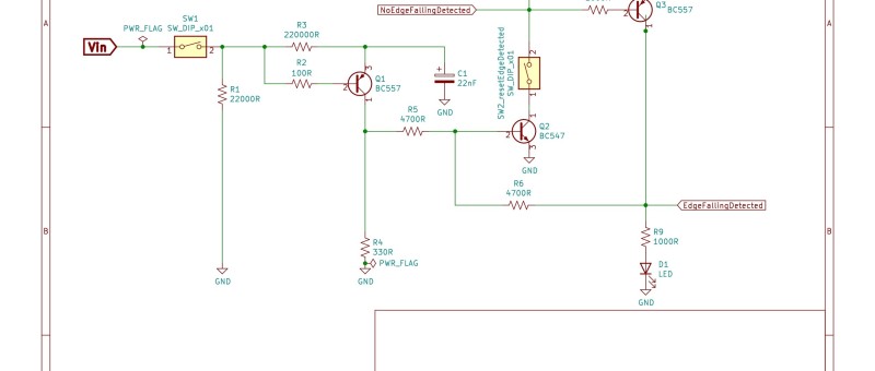 Erstellen Sie einen schnellen Abfallkantendetektor ohne Mikrocontroller.