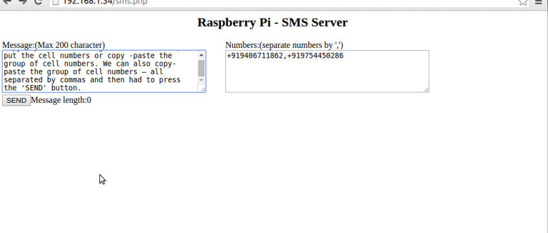 Raspberry Pi powered SMS server