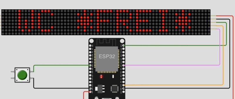 WOKWI + ESP32: MAX7219-Anzeige, programmiert in ANNEX32-BASIC 