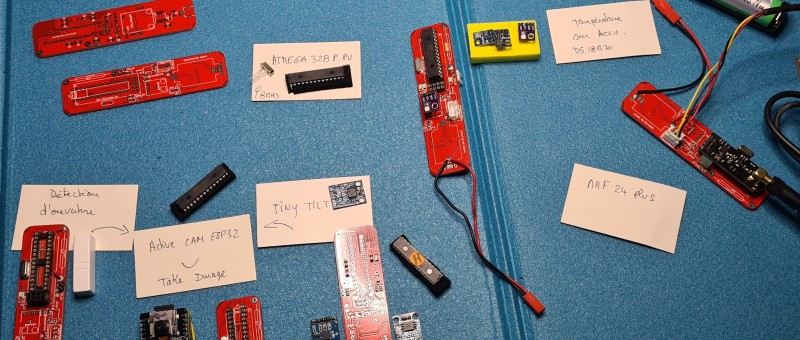 nRF24plus and Atmega328P radio probe Red