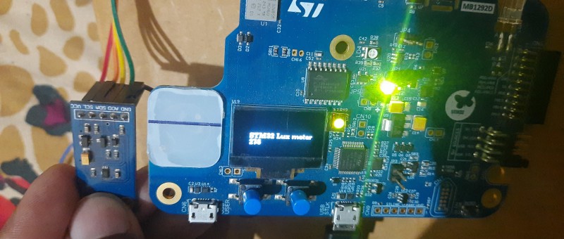 Light Intensity measurement system using STM32WB5MM-DK and Web BLE
