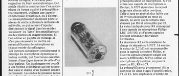 préamplificateur pour microphone à électret