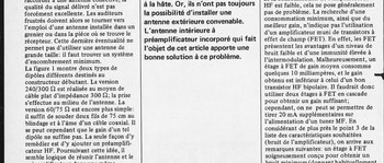 antenne MF d`intérieur à préampli incorporé