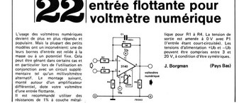 entrée flottante pour voltmètre numérique