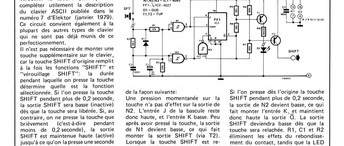 verrouillage de la touche SHIFT d`un clavier ASCI