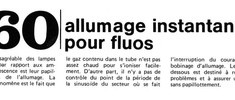 allumage instantané pour fluos