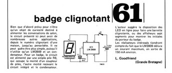 badge clignotant